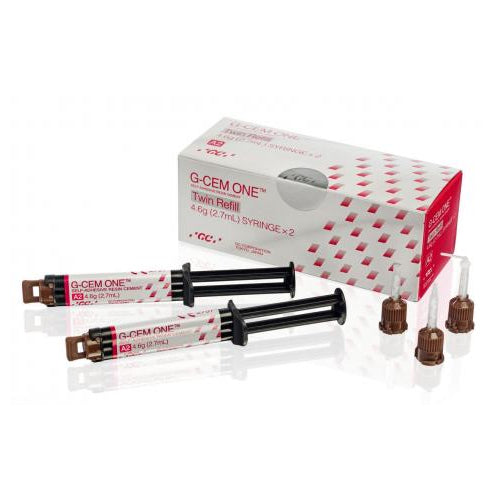GC 013686 G-CEM ONE Dental Resin Luting Cement Twin A2 2/Pk 013673 004857 GC 013686 G-CEM ONE Dental Resin Luting Cement Twin A2 2/Pk 013673 004857
